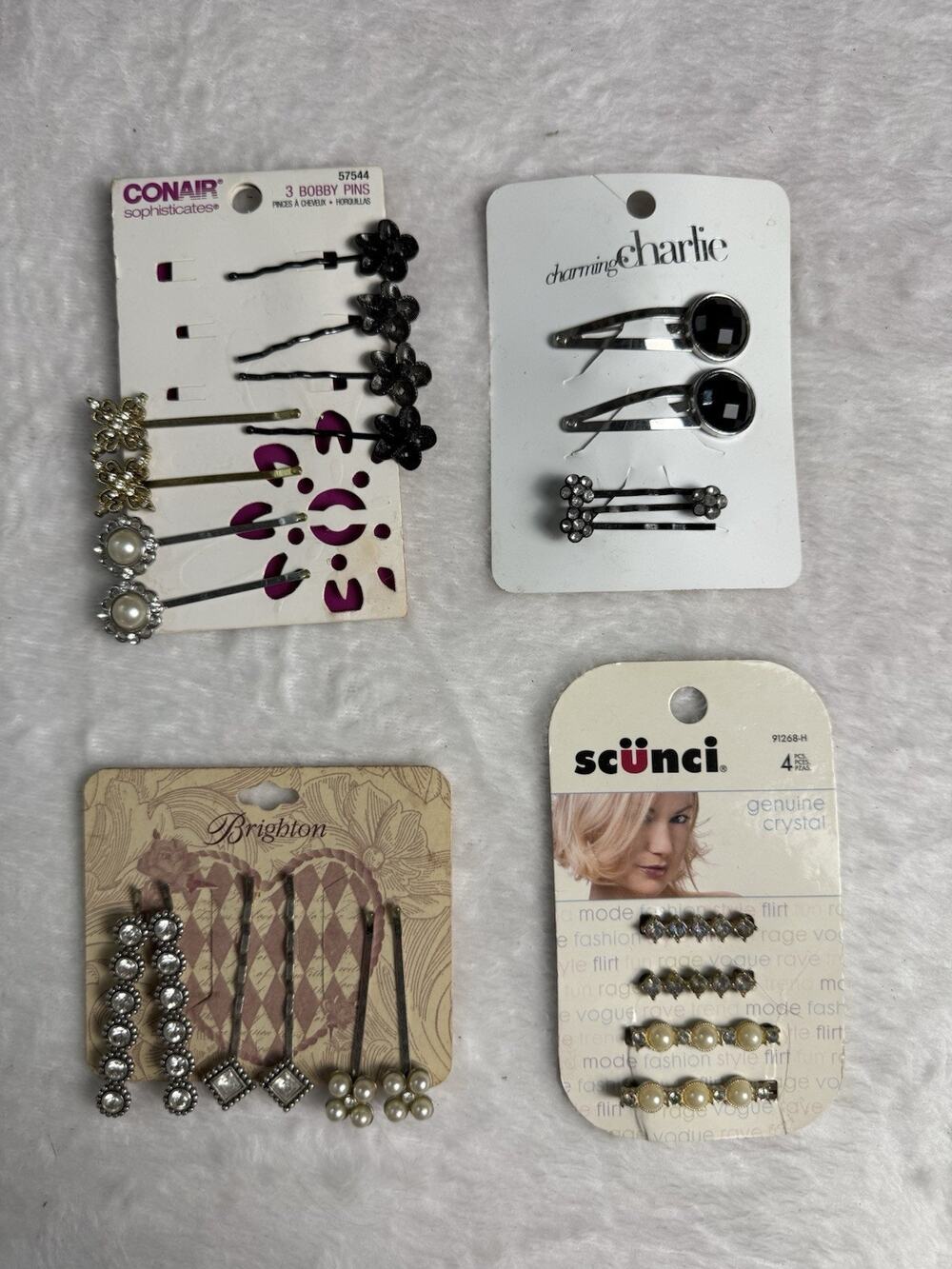 90s Y2K Hair Accessories Barrettes Clips Bobby Pin VTG Kids Teen Hoco Pearl Prom